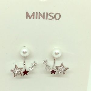 Shooting stars 3D Pearl bead Earrings